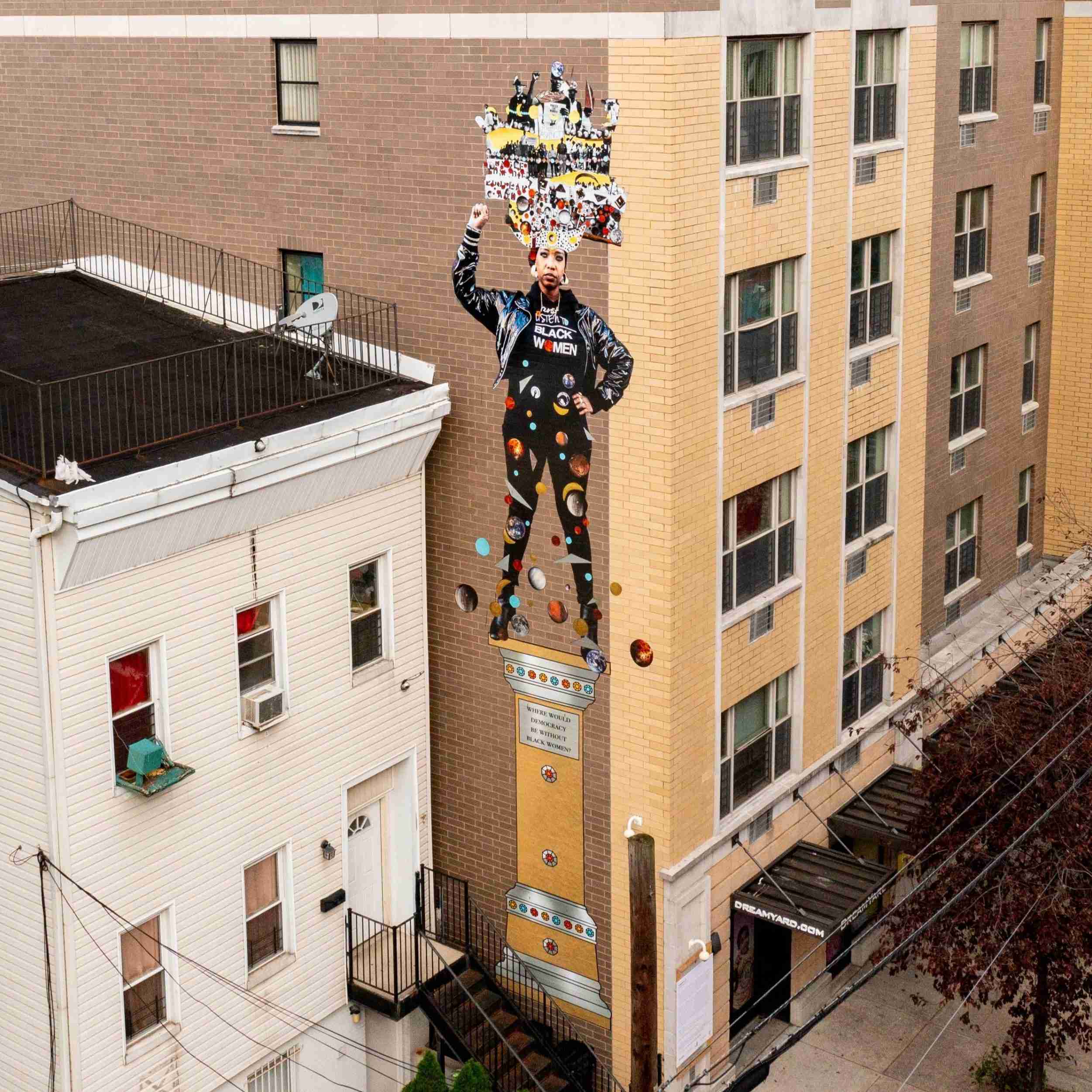 Helina Metaferia "Headdress 13” @DreamYard, Bronx, 2021 for Not A Monolith