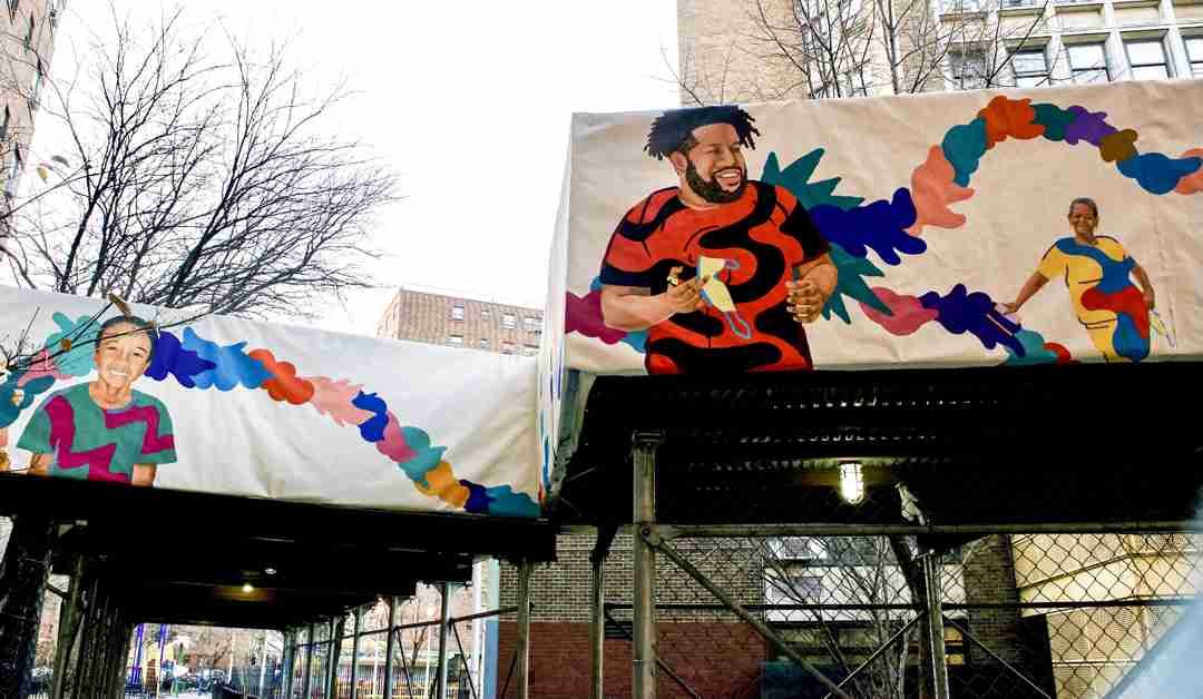 Mural of Intertwining Colors