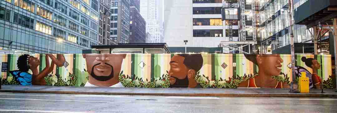 The full mural on 43rd Street