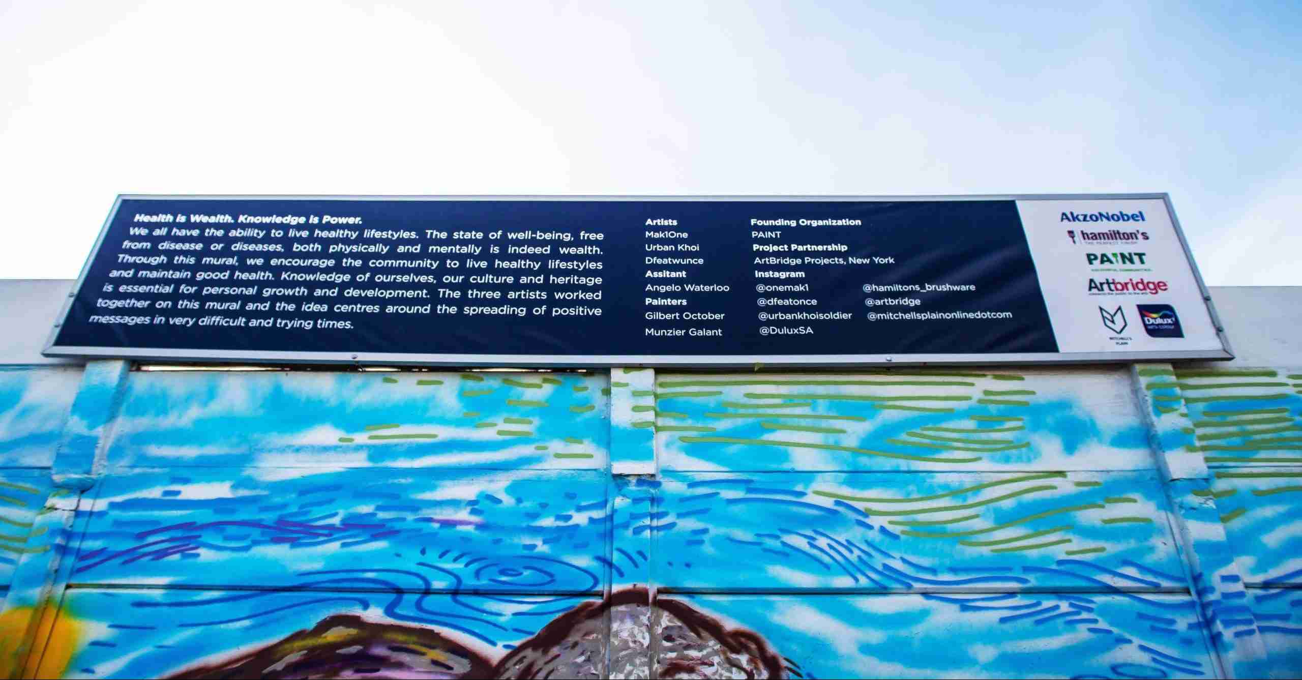 the PAINT project for Mitchell’s Plains township in Cape Town, South Africa