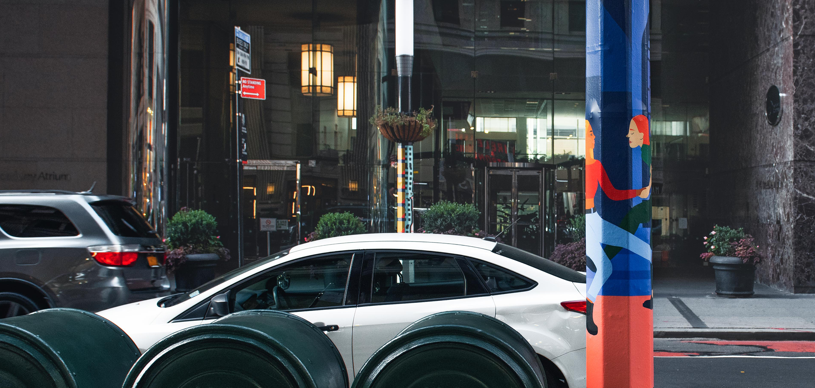Art on Lamp Posts, Frances Smith and Michelle Weinberg, with the Alliance for Downtown New York, Winter 2021-22